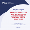 Cover, IASC Key Messages to Fast-track health and aid workers and supplies at borders and in countries