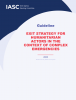 Exit Strategy for Humanitarian Actors in the Context of Complex Emergencies