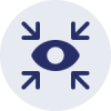 An icon of four arrows pointing towards an eye