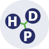 Three circles with the letters H, P, and D in the centre
